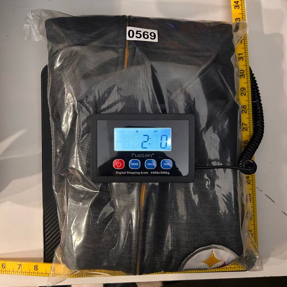 NFL Pittsburgh‎ Steelers Mock Neck Full Zip Jacket Charcoal Gray Men Size Medium - Picture 9 of 9